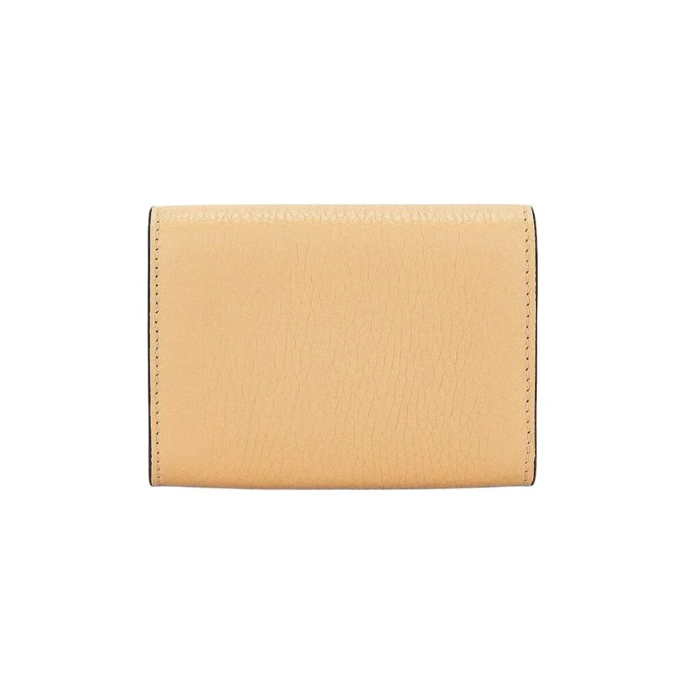 Valentino Garavani V Logo Card Case in Cappuccino Womens Leather Wallet